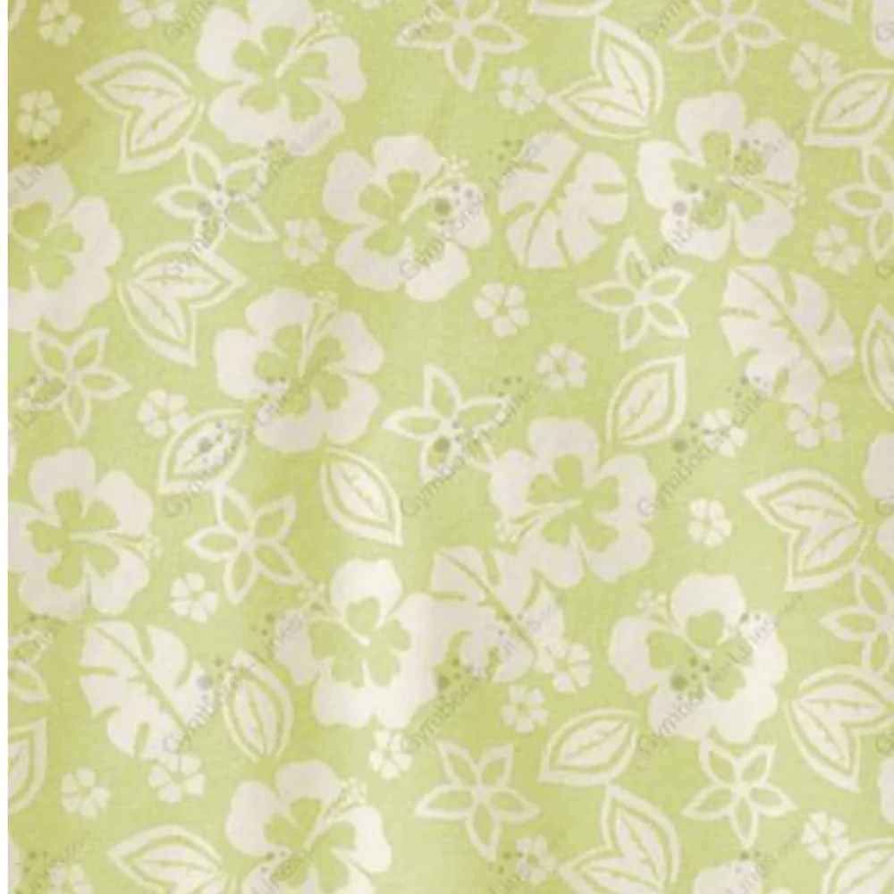 Gymboree Beach Shack Green Hibiscus Floral One Shoulder Dress size 9 small spots